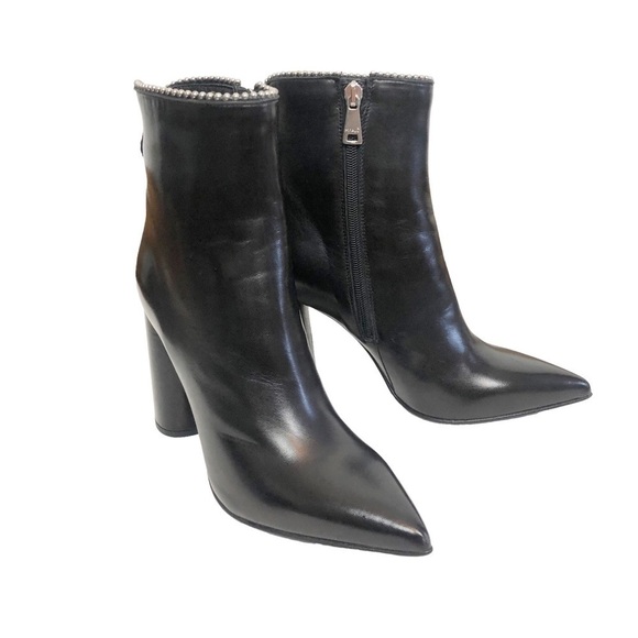 New! Malo Black Ankle Booties Boots Size Zip - Picture 1 of 9